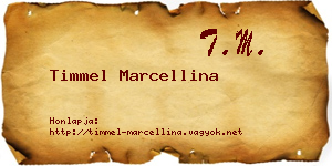 Timmel Marcellina névjegykártya